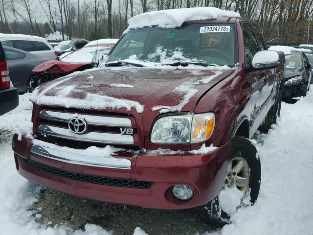 5TBBT44125S471090 - 2005 TOYOTA TUNDRA ACC BURGUNDY photo 2