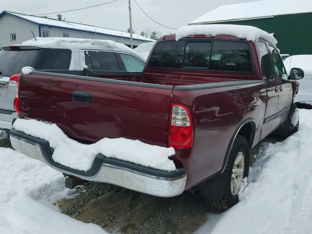 5TBBT44125S471090 - 2005 TOYOTA TUNDRA ACC BURGUNDY photo 4