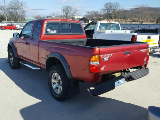 5TESM92N83Z284654 - 2003 TOYOTA TACOMA XTR MAROON photo 3