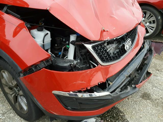 KNDPB3AC1F7679568 - 2015 KIA SPORTAGE L RED photo 10