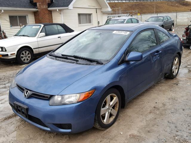 2HGFG12858H551290 - 2008 HONDA CIVIC EX BLUE photo 2