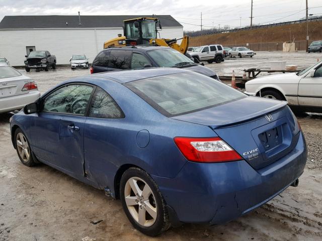 2HGFG12858H551290 - 2008 HONDA CIVIC EX BLUE photo 3