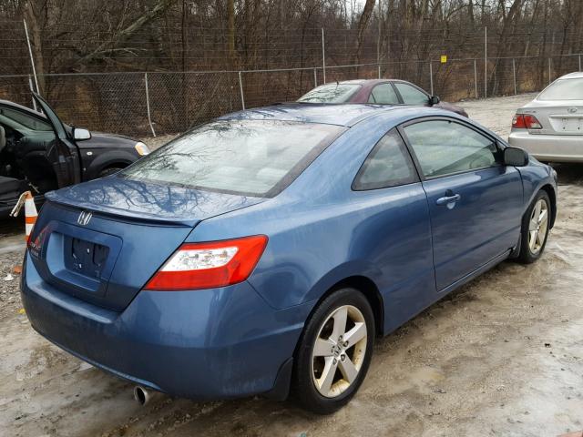 2HGFG12858H551290 - 2008 HONDA CIVIC EX BLUE photo 4