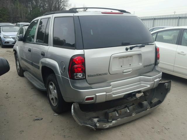 1GNDS13S542337621 - 2004 CHEVROLET TRAILBLAZE SILVER photo 3