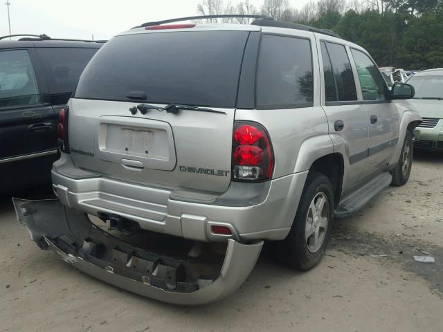 1GNDS13S542337621 - 2004 CHEVROLET TRAILBLAZE SILVER photo 4