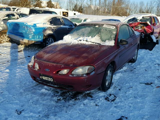 3FAKP1133XR231235 - 1999 FORD ESCORT ZX2 RED photo 2