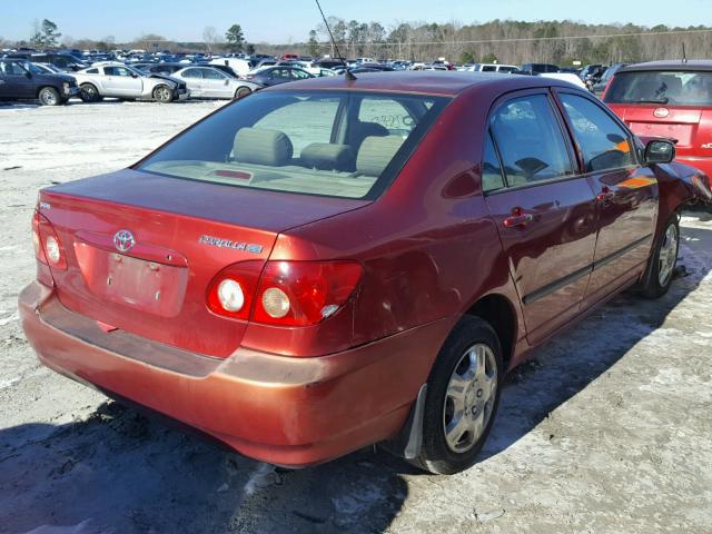 1NXBR32E07Z890264 - 2007 TOYOTA COROLLA CE RED photo 4