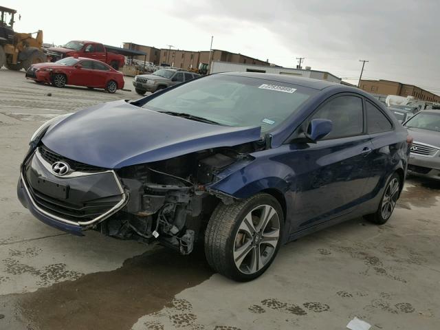 KMHDH6AE7DU006864 - 2013 HYUNDAI ELANTRA CO BLUE photo 2