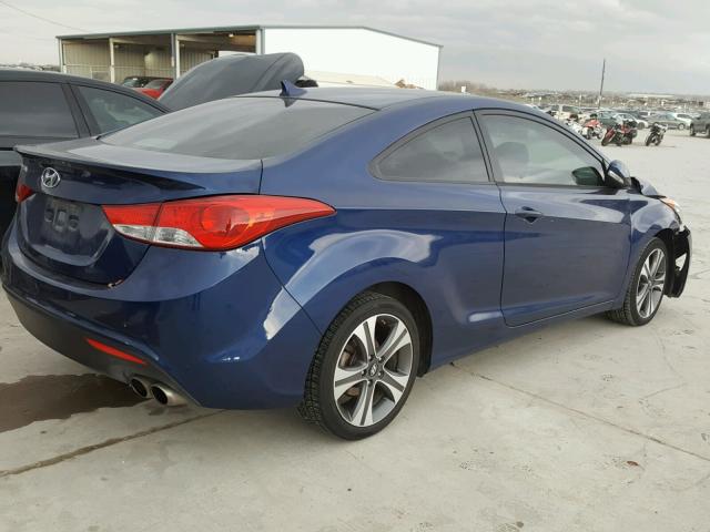 KMHDH6AE7DU006864 - 2013 HYUNDAI ELANTRA CO BLUE photo 4