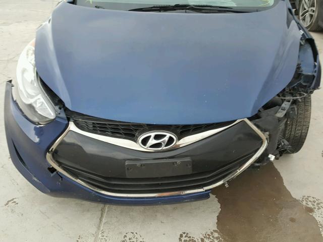 KMHDH6AE7DU006864 - 2013 HYUNDAI ELANTRA CO BLUE photo 7