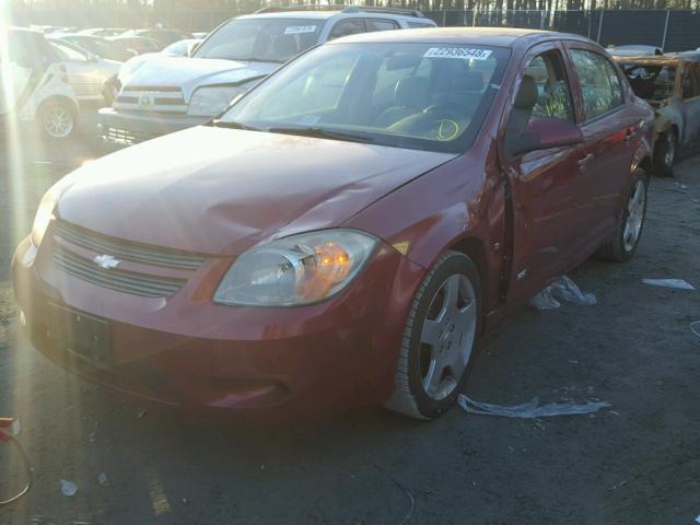 1G1AM55B377290132 - 2007 CHEVROLET COBALT SS RED photo 2