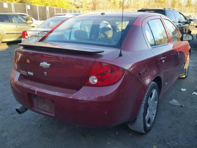 1G1AM55B377290132 - 2007 CHEVROLET COBALT SS RED photo 4