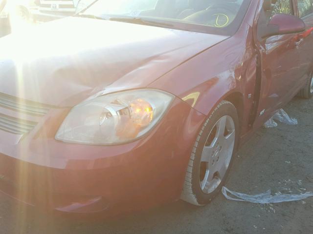 1G1AM55B377290132 - 2007 CHEVROLET COBALT SS RED photo 9