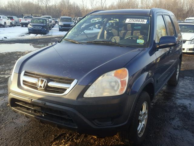 SHSRD78814U253746 - 2004 HONDA CR-V EX BLUE photo 2