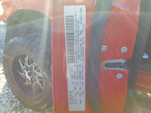 3C6UR5DLXGG370085 - 2016 RAM 2500 SLT RED photo 10