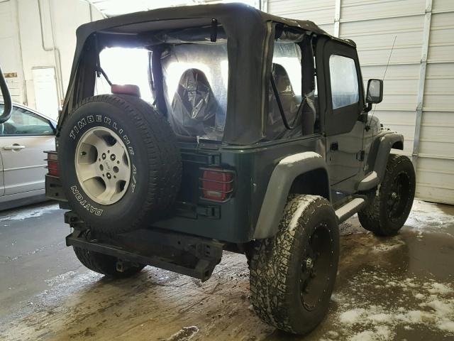 1J4FY19S0XP483658 - 1999 JEEP WRANGLER / მწვანე ფოტო 4