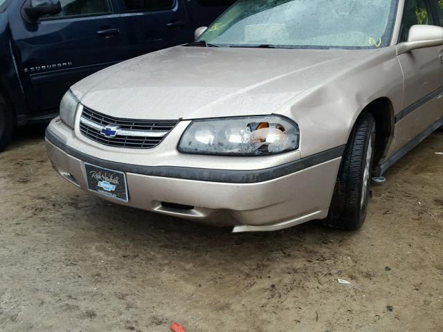 2G1WF52E139322468 - 2003 CHEVROLET IMPALA GOLD photo 9