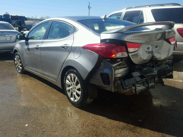 KMHDH4AE0CU278210 - 2012 HYUNDAI ELANTRA GL SILVER photo 3