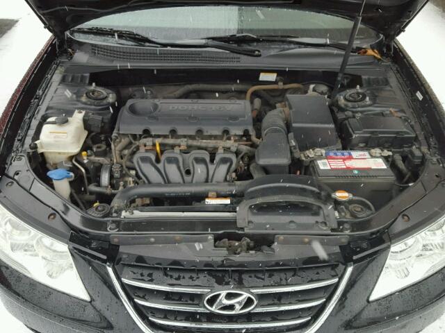 5NPET46C79H405861 - 2009 HYUNDAI SONATA GLS BLACK photo 7