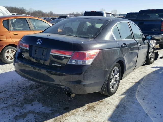 1HGCP2F66BA087742 - 2011 HONDA ACCORD SE BLACK photo 4