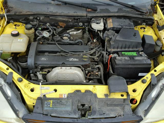 3FAFP31372R110388 - 2002 FORD FOCUS ZX3 YELLOW photo 7
