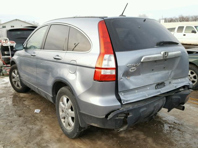 JHLRE48788C064074 - 2008 HONDA CR-V EXL BLUE photo 3