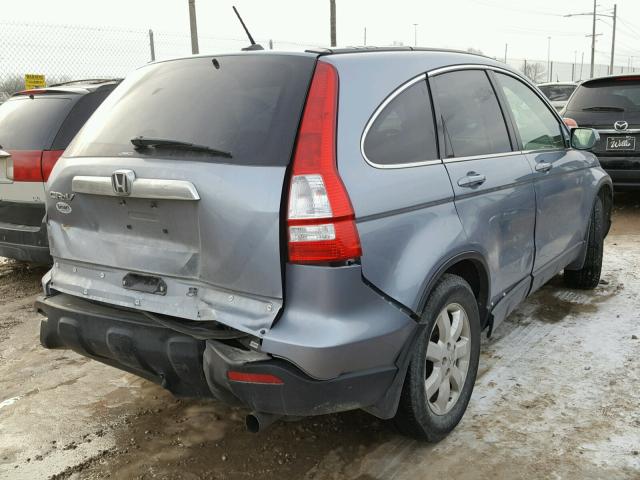 JHLRE48788C064074 - 2008 HONDA CR-V EXL BLUE photo 4