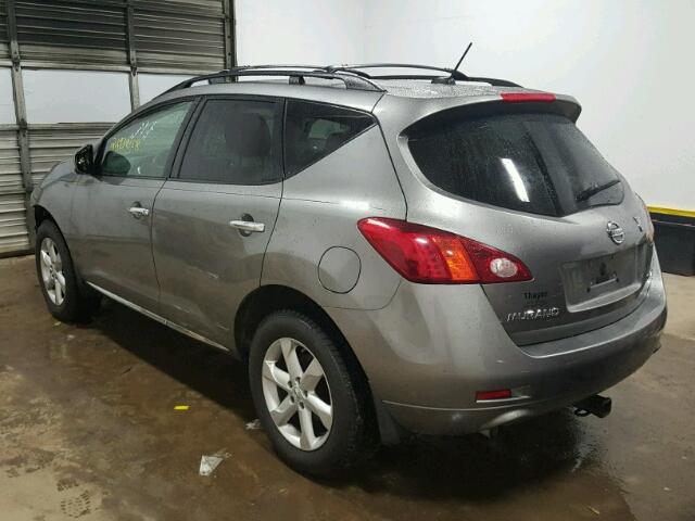 JN8AZ18W39W101959 - 2009 NISSAN MURANO S GRAY photo 3