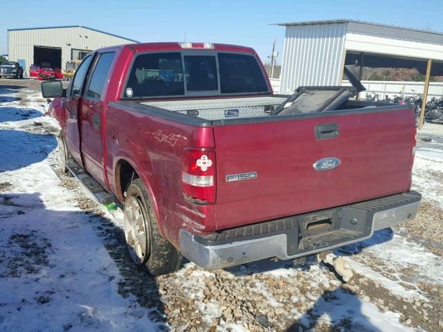 1FTPW14VX7KC23590 - 2007 FORD F150 SUPER RED photo 3