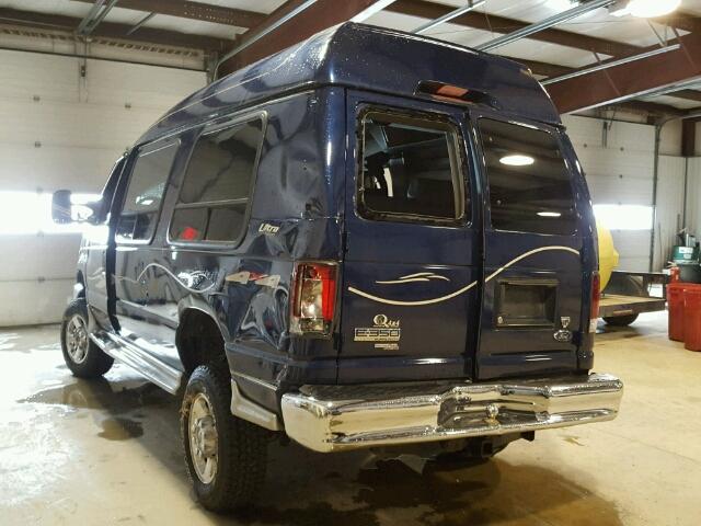 1FDSE34S39DA75350 - 2009 FORD ECONOLINE BLUE photo 3