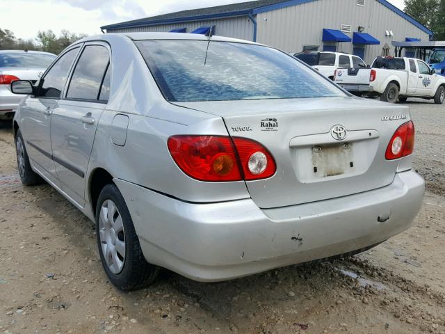 1NXBR32E33Z028103 - 2003 TOYOTA COROLLA CE SILVER photo 3