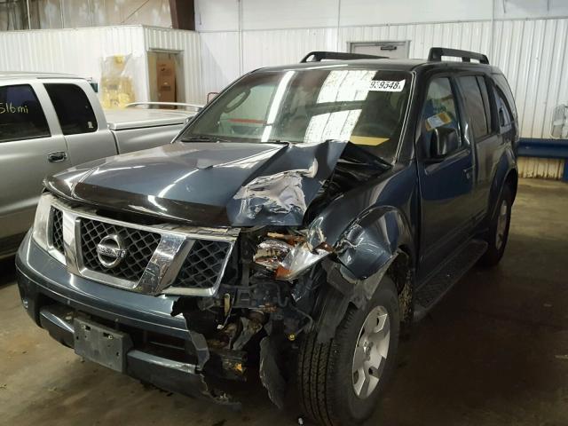 5N1AR18W45C758269 - 2005 NISSAN PATHFINDER BLUE photo 2