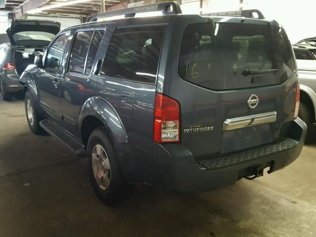 5N1AR18W45C758269 - 2005 NISSAN PATHFINDER BLUE photo 3