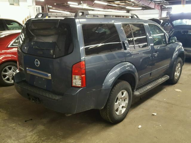 5N1AR18W45C758269 - 2005 NISSAN PATHFINDER BLUE photo 4