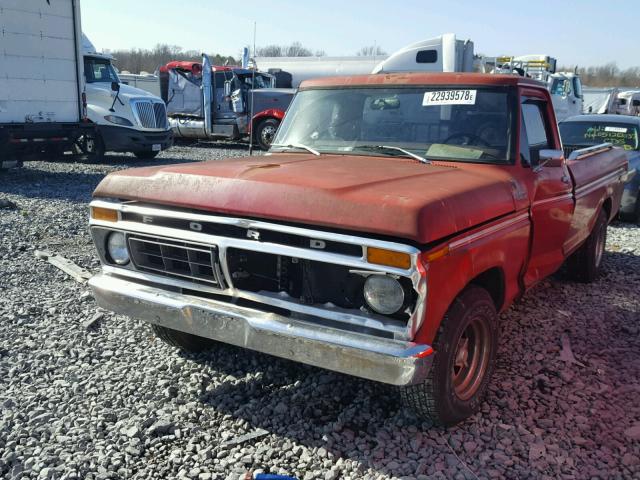 F10BUY88342 - 1977 FORD F-100 RED photo 2