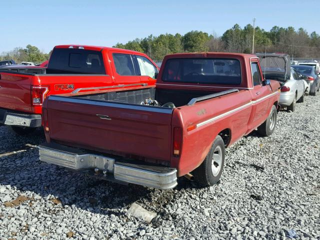 F10BUY88342 - 1977 FORD F-100 RED photo 4
