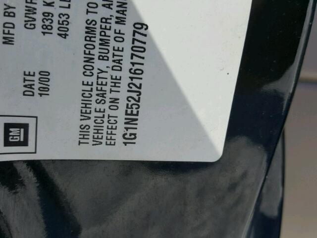 1G1NE52J216170779 - 2001 CHEVROLET MALIBU LS 黑色 照片 10