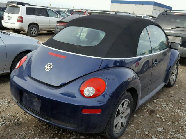 3VWRF31Y46M323515 - 2006 VOLKSWAGEN NEW BEETLE BLUE photo 4