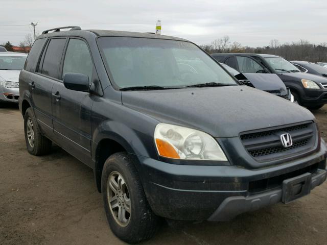 2HKYF184X4H621558 - 2004 HONDA PILOT EX BLUE photo 1