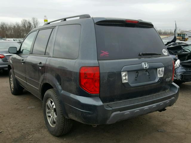 2HKYF184X4H621558 - 2004 HONDA PILOT EX BLUE photo 3