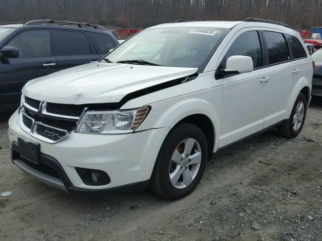 3C4PDCBG8CT153974 - 2012 DODGE JOURNEY SX WHITE photo 2