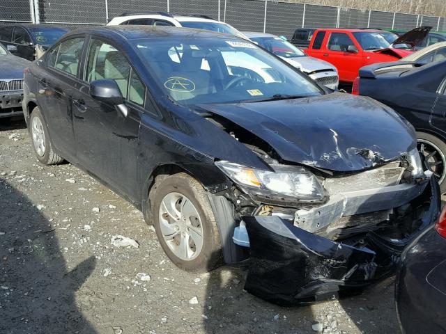 2HGFB2F57DH581874 - 2013 HONDA CIVIC LX BLACK photo 1