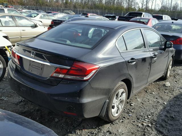 2HGFB2F57DH581874 - 2013 HONDA CIVIC LX BLACK photo 4