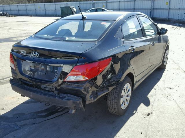 KMHCT4AE0GU077651 - 2016 HYUNDAI ACCENT SE BLACK photo 4