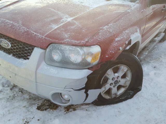 1FMYU93187KB98580 - 2007 FORD ESCAPE XLT RED photo 9