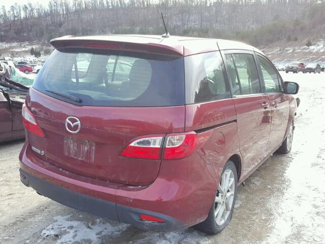 JM1CW2CL2C0123106 - 2012 MAZDA 5 RED photo 4