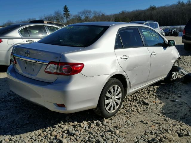 2T1BU4EE3CC810354 - 2012 TOYOTA COROLLA BA GRAY photo 4