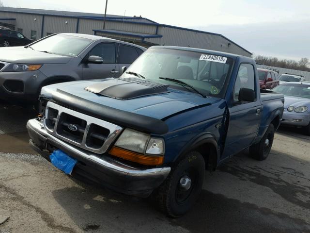 1FTCR10A9VPB56120 - 1997 FORD RANGER TEAL photo 2