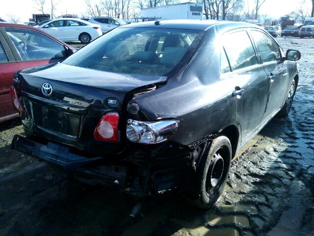 JTDBL40E099092657 - 2009 TOYOTA COROLLA BA BLACK photo 4