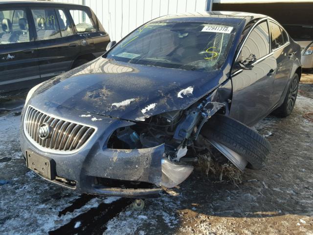 W04GP5EC8B1128570 - 2011 BUICK REGAL CXL BLUE photo 2